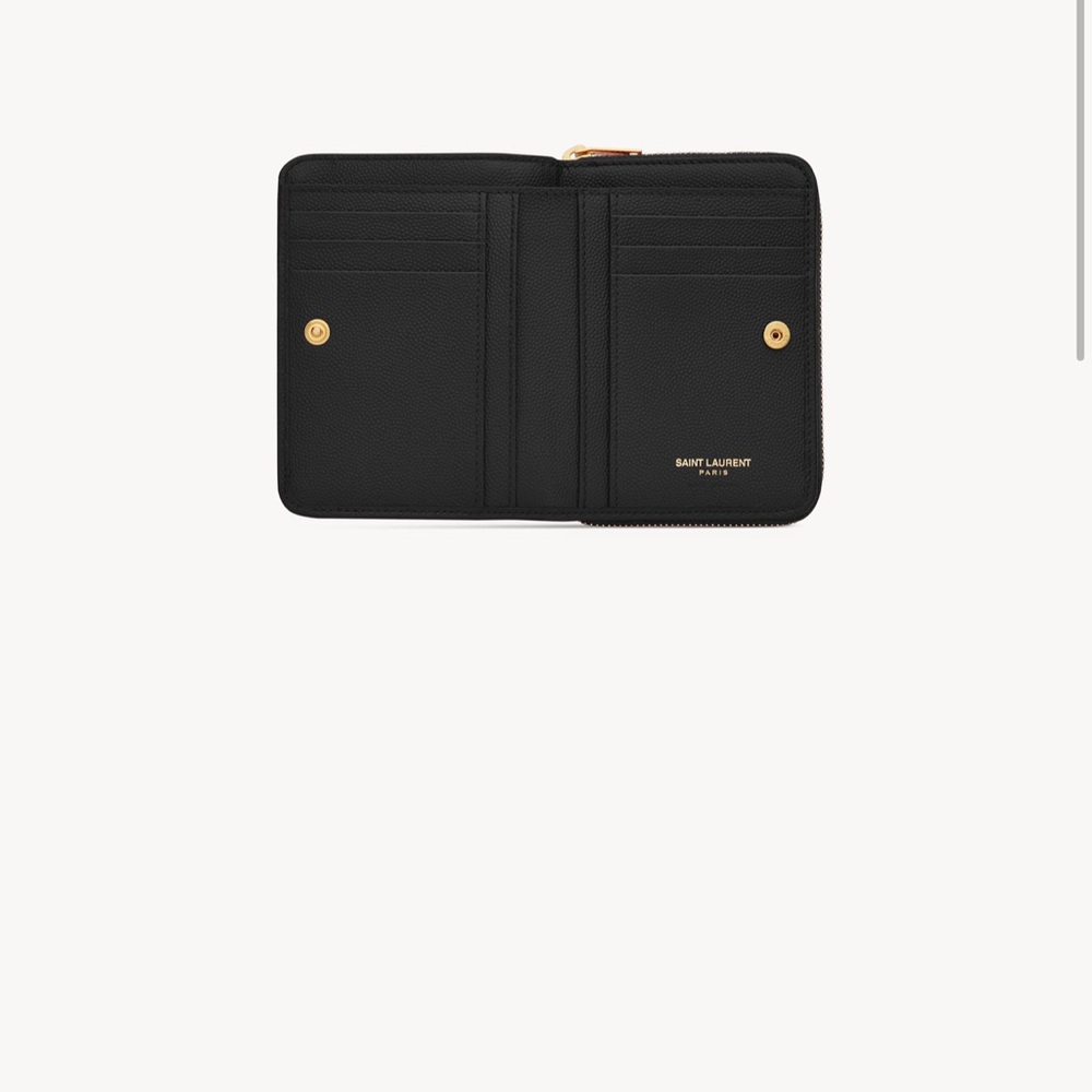 YSL Wallet Brand New Black Calfskin Leather and Gold Hardware - Picture 4 of 5